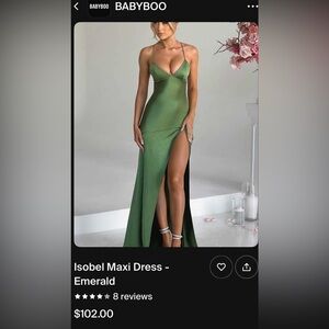 Babyboo green prom dress size M